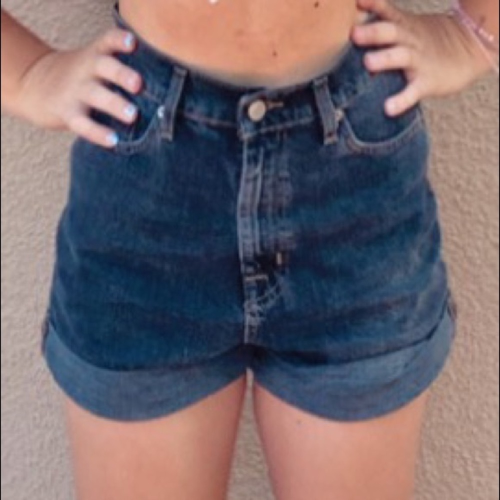 Urban Outfitters black high rise shorts.